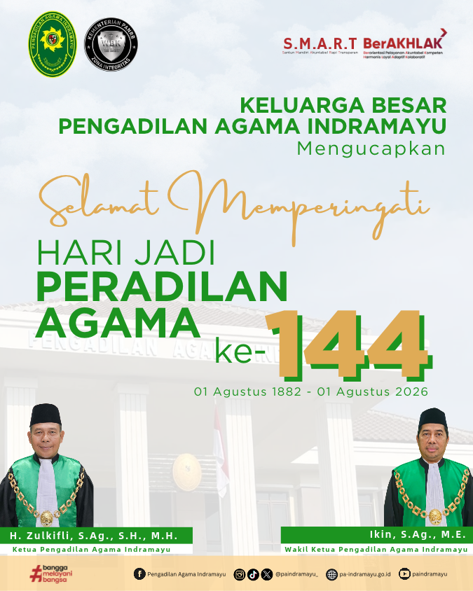 (01/08/2026) Hari Jadi Peradilan Agama ke-144